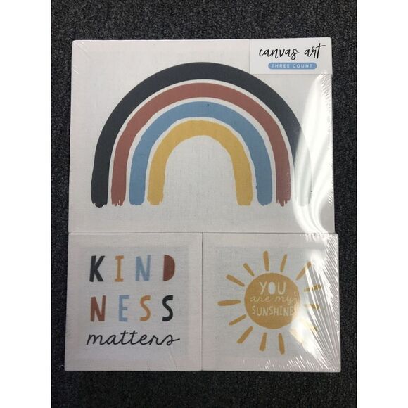 NEW Horizon Group Kindness Matters You Are My Sunshine Canvas Art Three Count - Picture 1 of 6